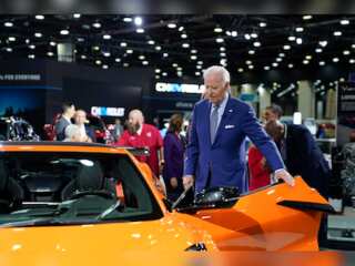 Joe Biden touts electric vehicles at Detroit auto show