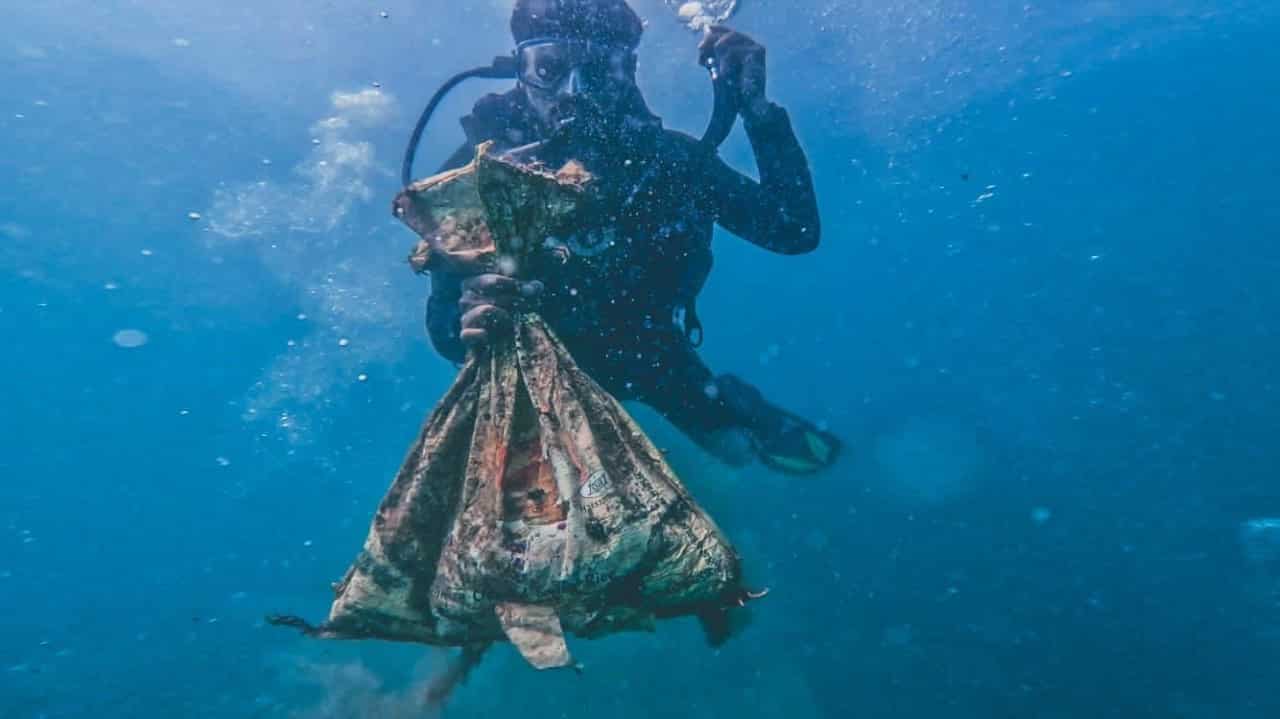 India's Coast Guard divers clean coral reef zones, remove ghost nets - WATCH