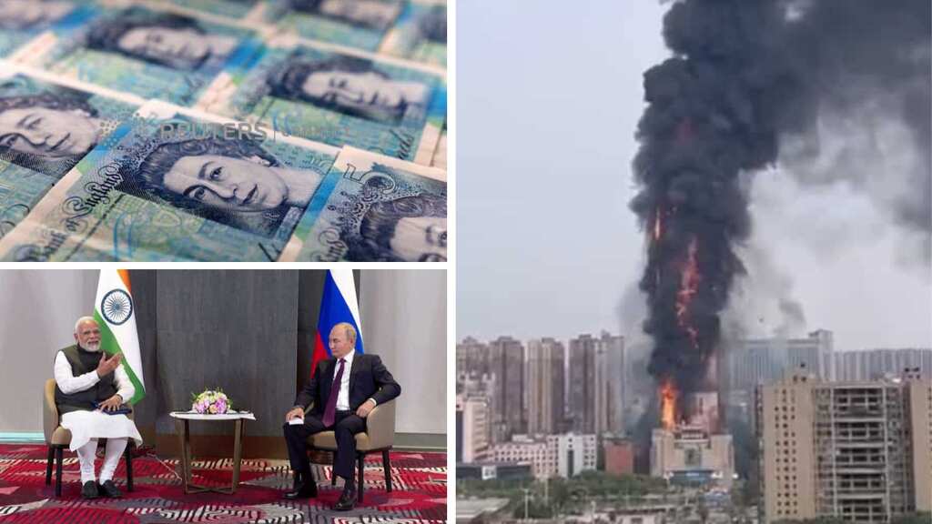 Top 10 world news: Massive fire in China, Pound hits 37-year low, and more
