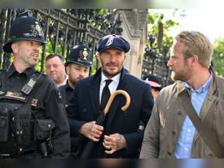 David Beckham queued through the night to see the Queen's coffin