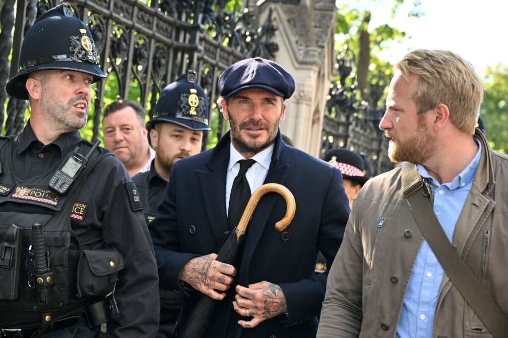David Beckham queued through the night to see the Queen's coffin