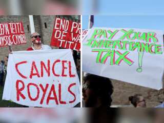 IN PICS| Anti-monarchy protests in Britain: Citizens say 'Not my King', ask 'who elected him?'