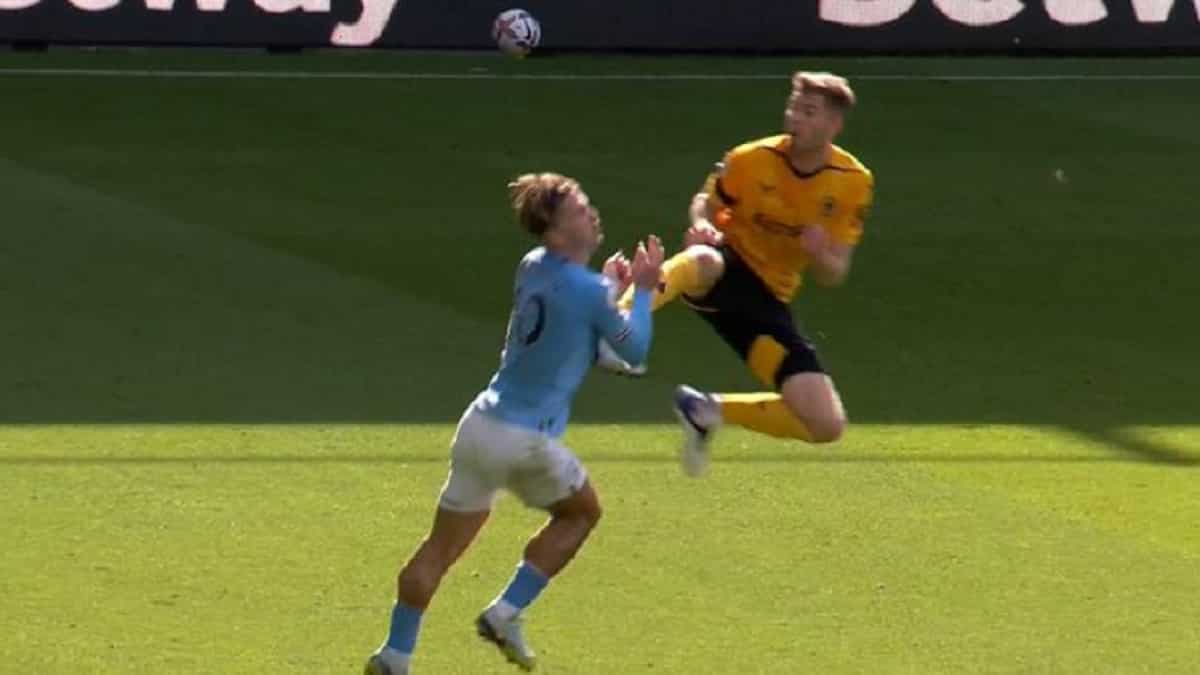 WATCH: Nathan Collins sent off for horrific challenge on Jack Grealish during Man City's clash against Wolves WATCH: Nathan Collins sent off for horrific challenge on Jack Grealish during Man City's clash against Wolves