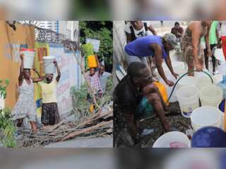 In pics | Thousands of Haitians travel for miles due to water shortage