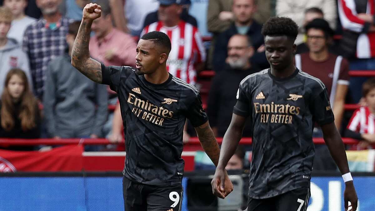 William Saliba and Gabriel Jesus score as Arsenal thrash Brentford 3-0 to regain Premier League top spot William Saliba and Gabriel Jesus score as Arsenal thrash Brentford 3-0 to regain Premier League top spot