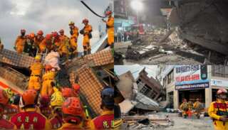 In Pics| Powerful earthquake hits Southeast Taiwan, nearly 146 injured 