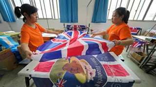 After Queen Elizabeth II's death, this Chinese factory was busy making British flags