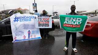 Now, students are protesting against a lecturers' strike in Nigeria's Lagos