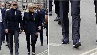 'Disrespectful' Emmanuel Macron accused of wearing sneakers at Queen Elizabeth II's funeral. Here's the truth