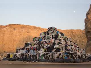 WION Climate Tracker: Pyramid made out of plastic bottles from Nile river