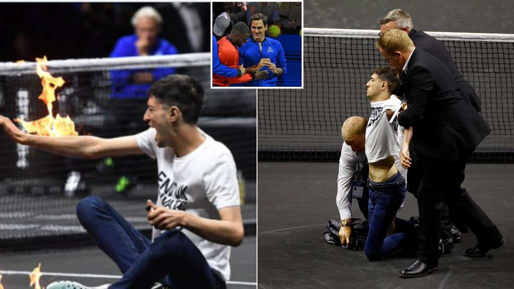 Laver Cup: Security nightmare before Federer-Nadal match as man sets arm on fire on court - Watch