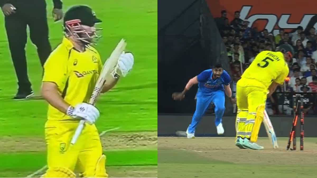 WATCH: Aaron Finch applauds Jasprit Bumrah after Indian pacer cleans him up with an unplayable yorker WATCH: Aaron Finch applauds Jasprit Bumrah after Indian pacer cleans him up with an unplayable yorker
