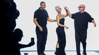 Kim Kardashian shows off D&G collaboration at Milan fashion week