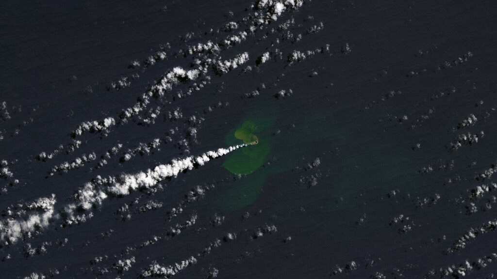 Baby island, in its infancy, discovered in Pacific Ocean after an underwater volcanic eruption
