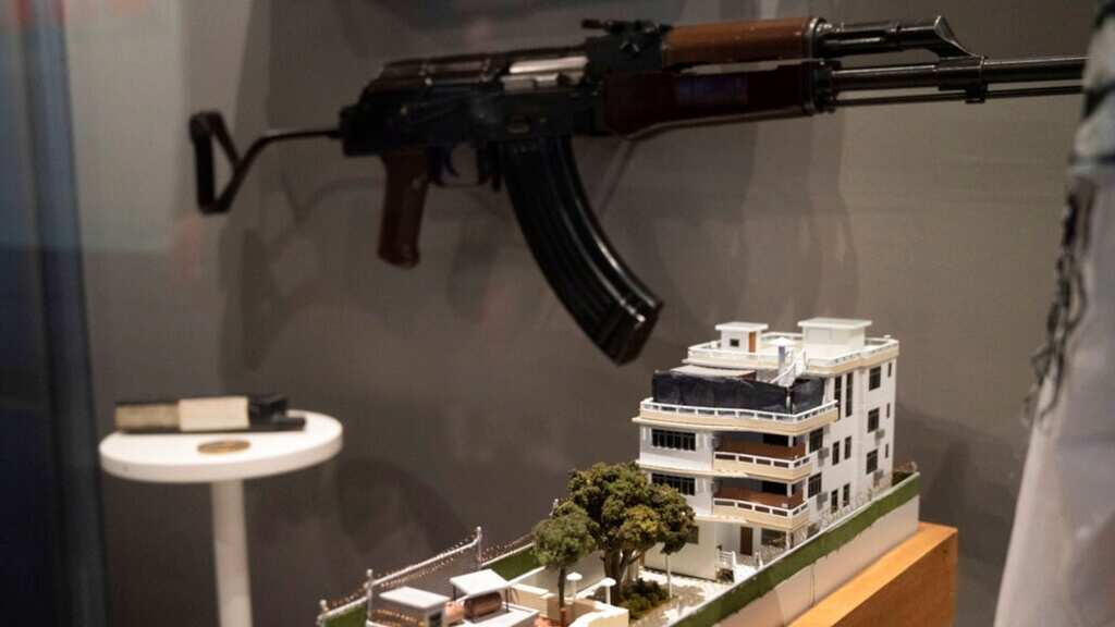 CIA unveils model of Al-Qaeda chief's hideout, contents of the box on display