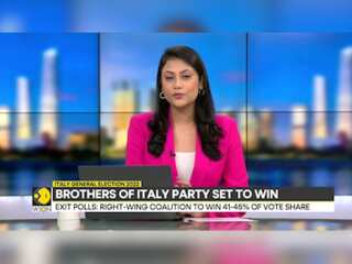 Exit poll shows right-wing candidate Giorgia Meloni to become Italy's first woman prime minister