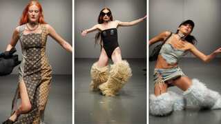 Watch: Models give 'fall fashion' a literal interpretation at the Milan Fashion Week
