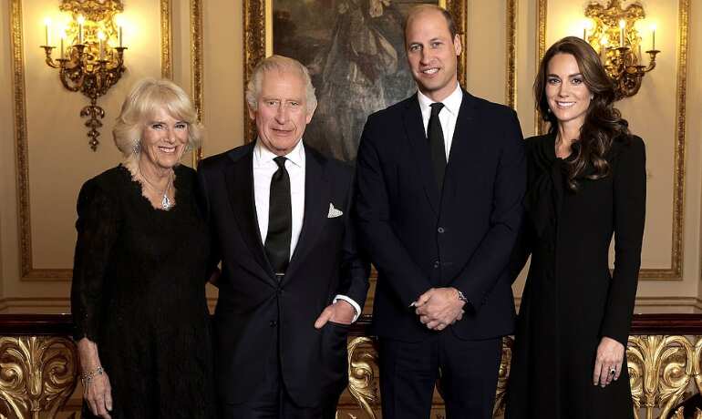 New royal portrait featuring King Charles, Camilla, William and Kate released