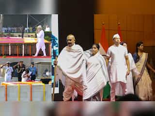 In pics | India pays tribute to Mahatma Gandhi on his 153rd birth anniversary 