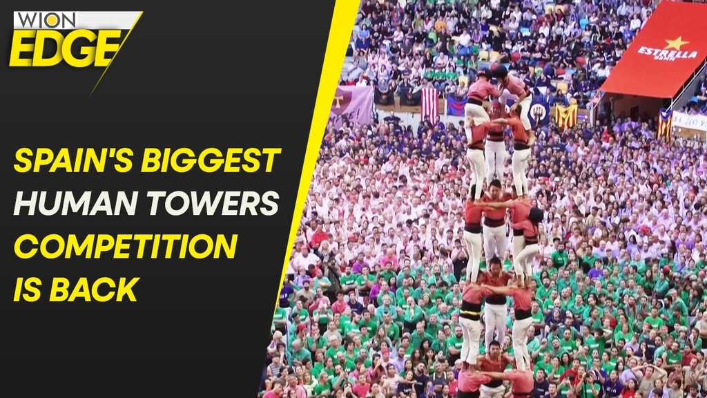 Catalans compete to build the biggest human towers in Spain
