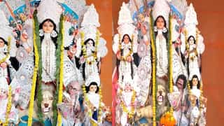 Wig for Gandhi 'demon’ statue at Durga puja pandal in Kolkata after outrage