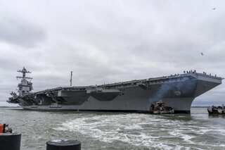 US Navy's $13 billion carrier, USS Gerald R. Ford, embarks on its first deployment