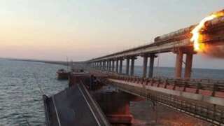 Part of Kerch bridge linking Crimea to Russia collapses after 'truck explosion', Putin orders probe