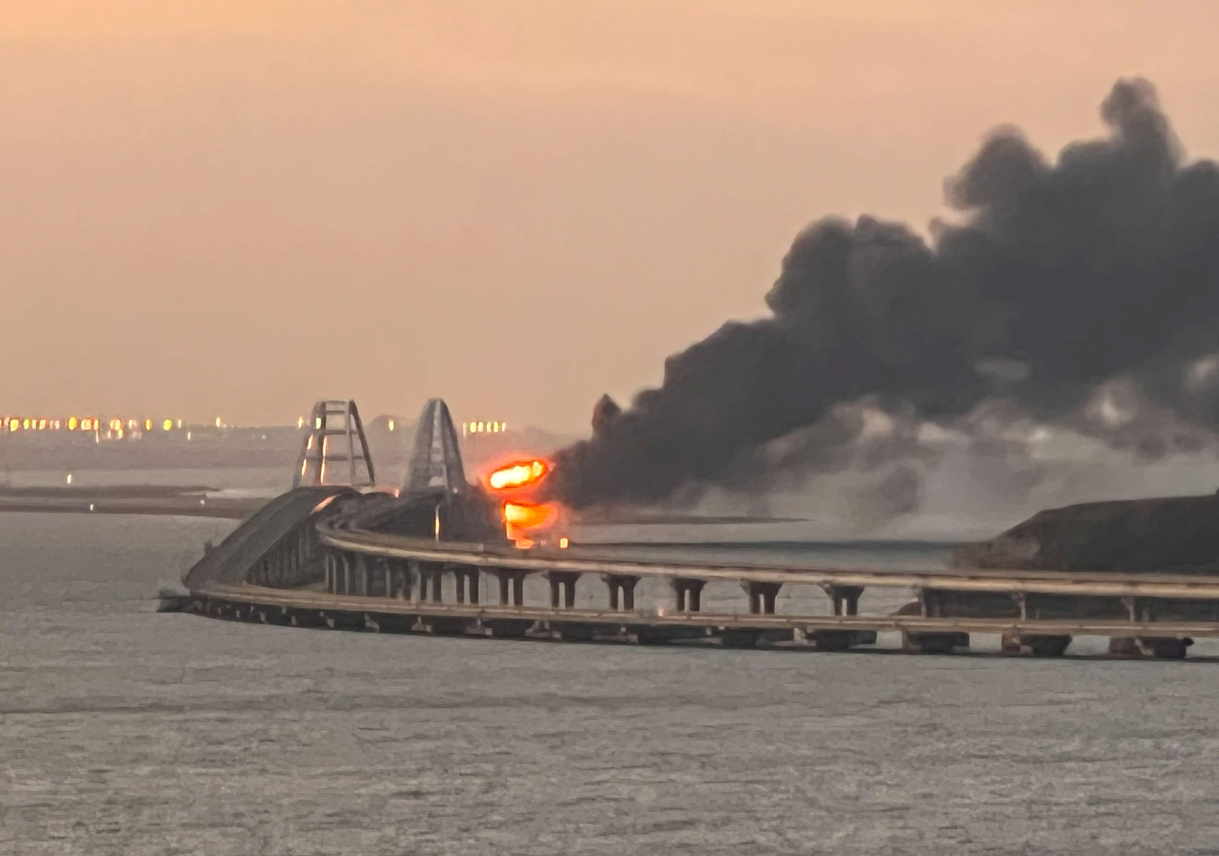 Russian President Vladimir Putin blames Ukraine for Crimea bridge blast