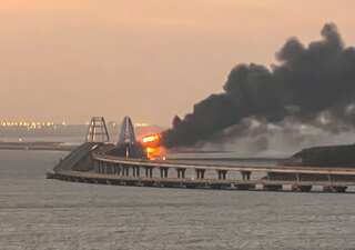 Ukraine mocks Kremlin over blast on 'key' bridge crucial to Russian war effort