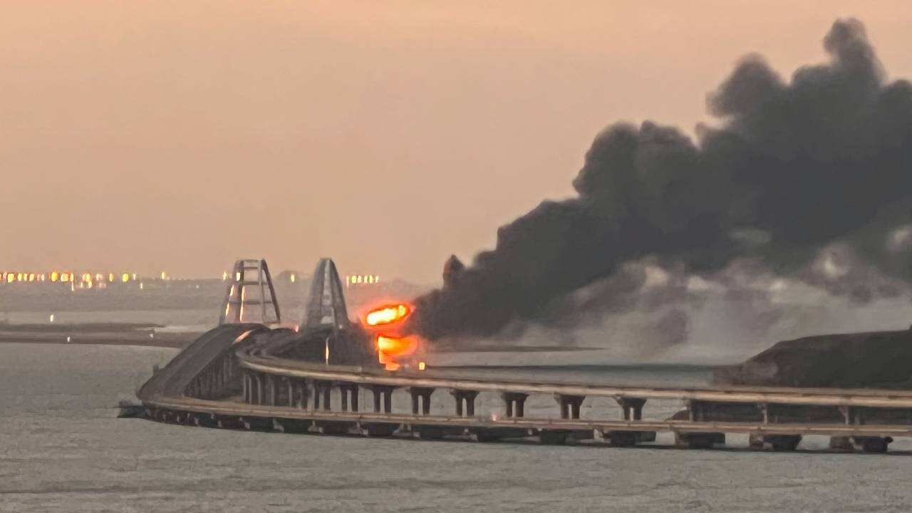 Russian divers to check damage to blast-hit vital Crimea bridge structure under water Russian divers to check damage to blast-hit vital Crimea bridge structure under water