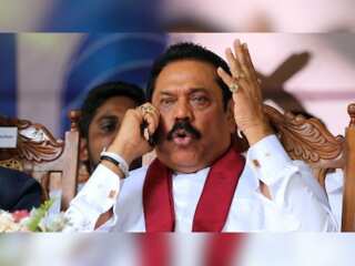 Sri Lanka's ex-PM Mahinda Rajapaksa addresses public gathering, confuses President's name