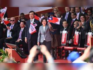 Tensions with China overshadow Taiwan's National Day celebrations