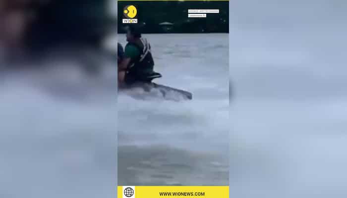 Watch: President Bolsonaro rides jet-ski while campaigning in Northern Brazil