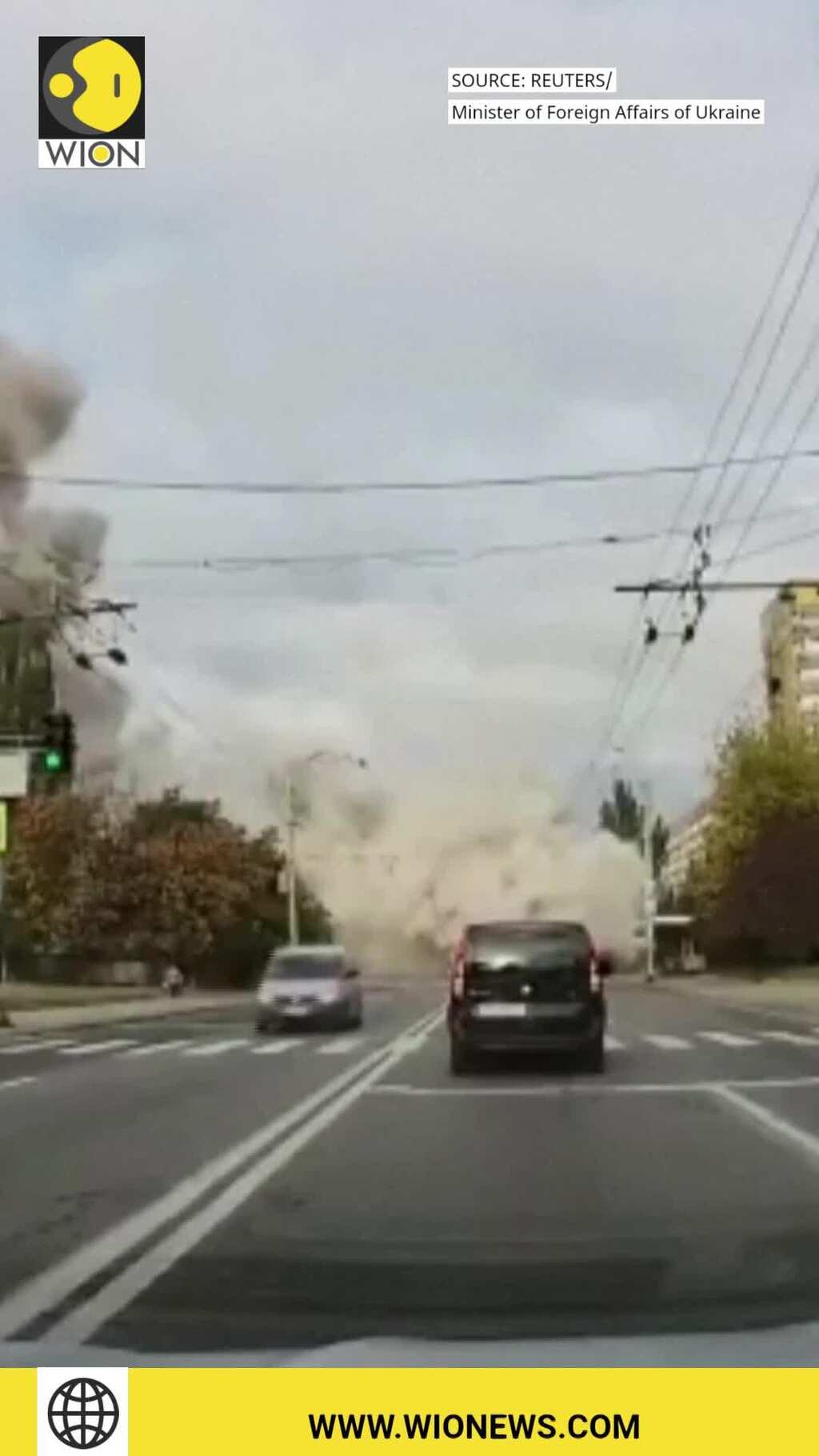 Dashcam footage shows the moment Dnipro was hit by Russian shelling | WION Shorts