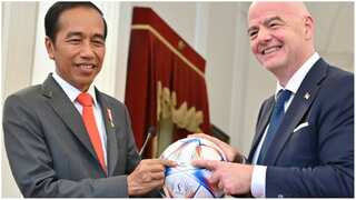 Fury at FIFA chief's kickabout in Indonesia following stadium stampede