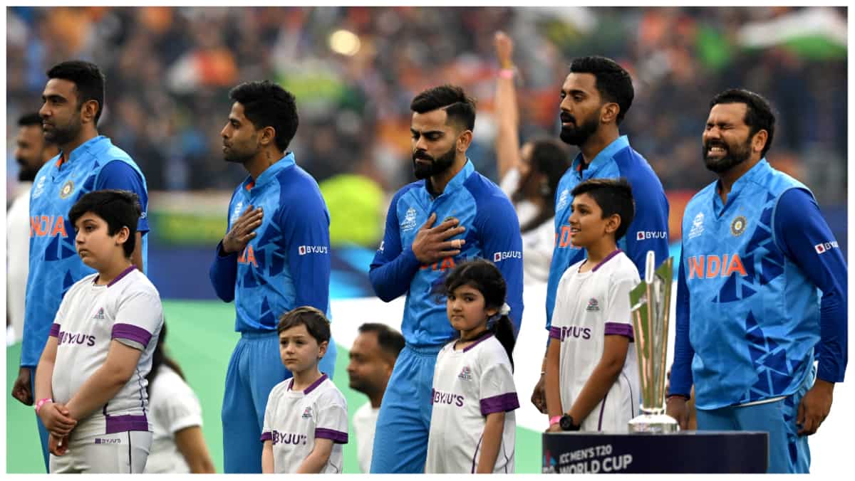 WATCH: Rohit Sharma controls emotions during national anthem ahead of Indo-Pak T20 WC clash