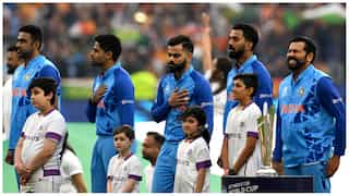 WATCH: Rohit Sharma controls emotions during national anthem ahead of Indo-Pak T20 WC clash