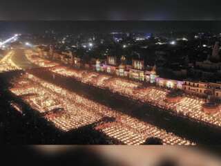 India's Ayodhya turns into sparkling utopia on Diwali eve, over 1.5 mn diyas lit on Saryu's banks
