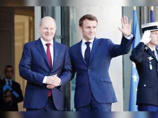 German Chancellor Olaf Scholz meets French President Emmanuel Macron in Paris