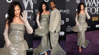 Rihanna's red-carpet comeback look has got netizens talking