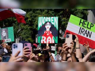 Protesters around world take to streets in solidarity with Iranian women