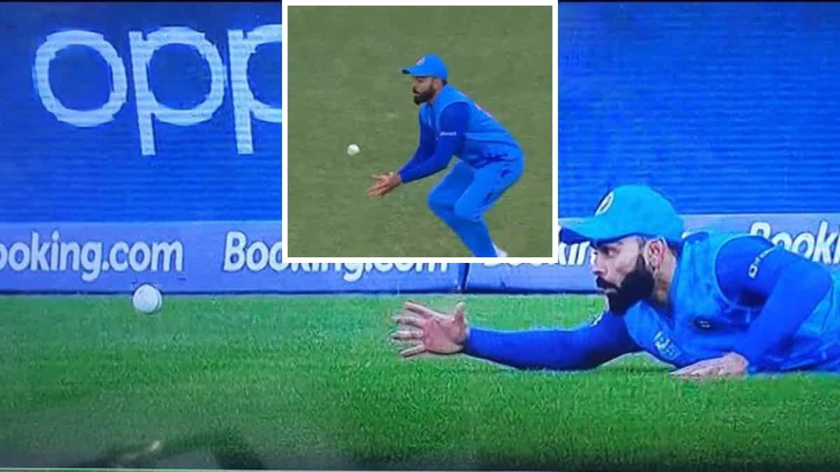 Believe it or not! Virat Kohli drops a sitter in T20 World Cup match against South Africa - Watch Believe it or not! Virat Kohli drops a sitter in T20 World Cup match against South Africa - Watch
