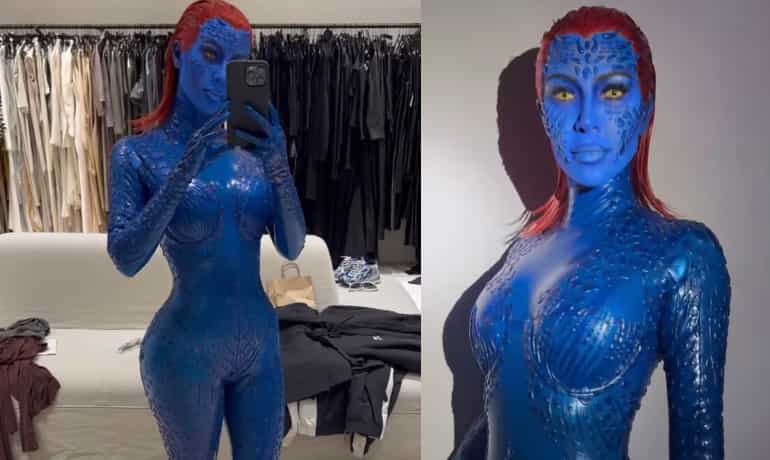 Kim Kardashian's transformation as X-Men’s Mystique will make your jaw drop Kim Kardashian's transformation as X-Men’s Mystique will make your jaw drop