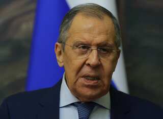 Russia's foreign minister Sergei Lavrov arrives in Bali for G20 Summit