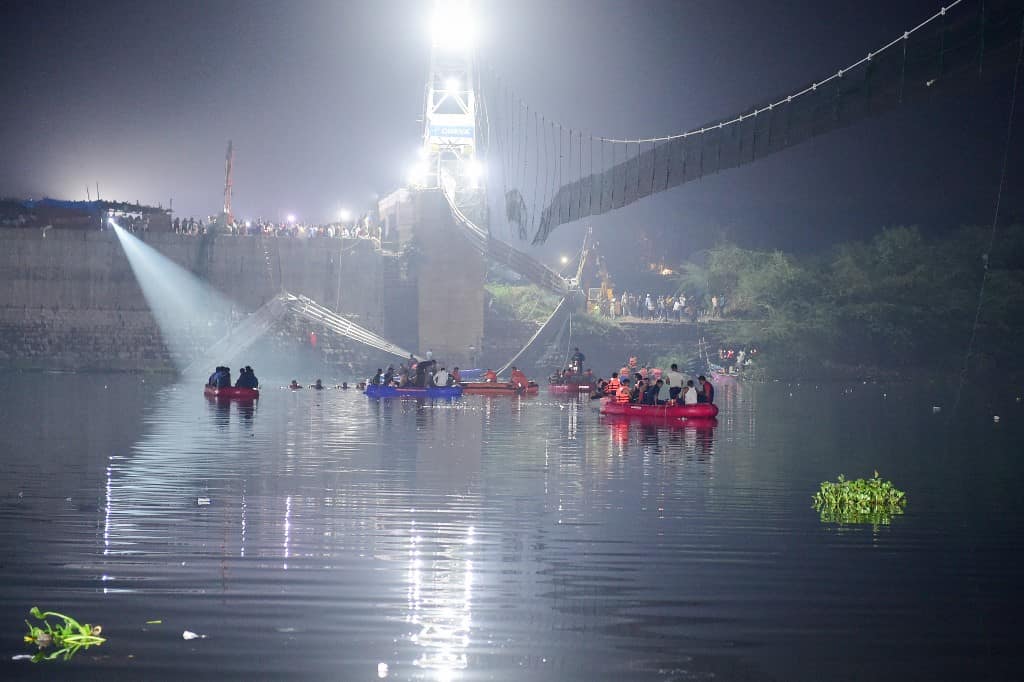 India: Gujarat's bridge collapse death toll rises to 132, 177 rescued so far
