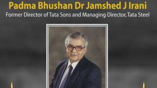 Jamshed J Irani, the 'Steel man of India' and Padma Bhushan awardee passes away at 85