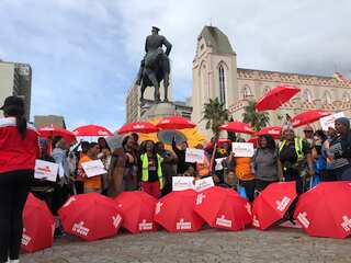 South Africa: Sex workers protest against 'murderer' in front of Johannesburg court