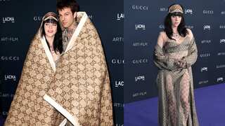 All wrapped in Gucci blanket! Billie Eilish and Jesse Rutherford make their comfy red carpet debut, see pics