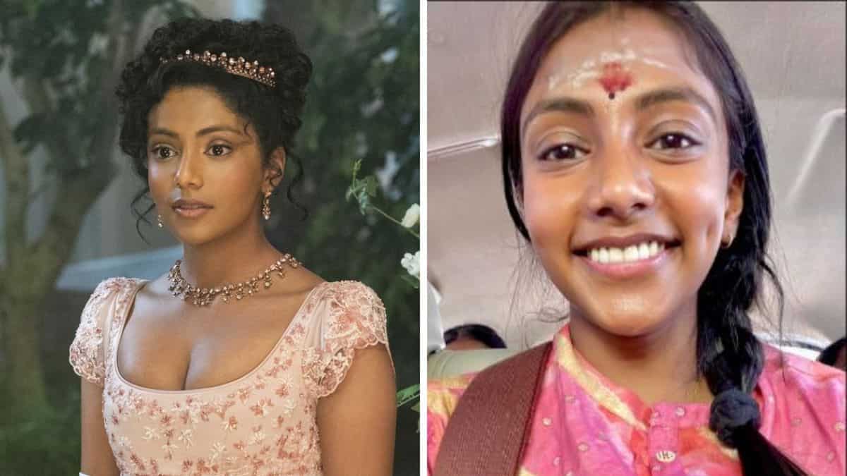 'Bridgerton Season 2' star Charithra Chandran visits temple in Tamil Nadu; see pics