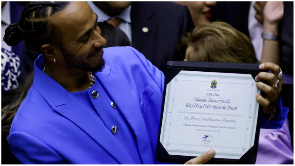 Now I'm one of you: Seven-time F1 champ Lewis Hamilton tells Brazil as he becomes honorary citizen